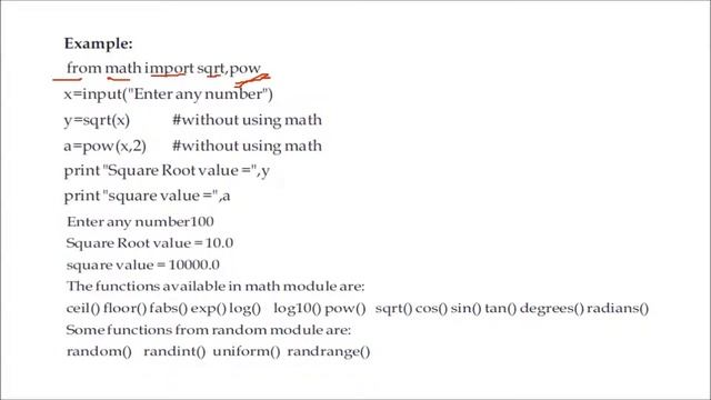 MODULES BUILT IN AND USER DEFINED FUNCTIONS IN PYTHON