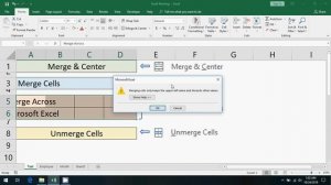 Merge Cells Tricks in Excel