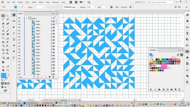 Урок 10 - Построения плиточных орнаментов. смотреть онлайн