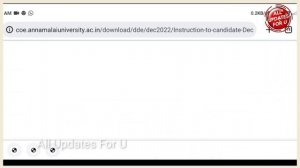 Annamalai University DDE Dec 2022 Exam Date, Exam Fees last date?