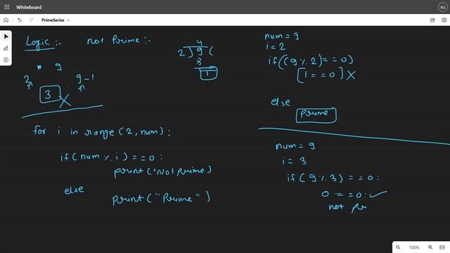 Check Prime Number | Printing Prime Numbers in Given Interval in Python