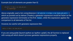 How to do "if-for" statement in python?