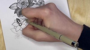 Мастер класс по медитативному рисованию «Цветы в технике зентангл»
