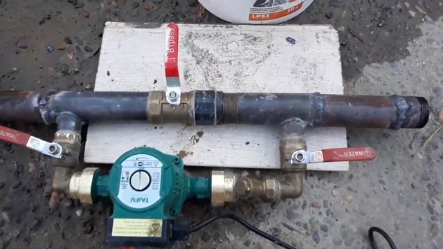 Установка нового совмещенного котла с колонкой - "Житомир".