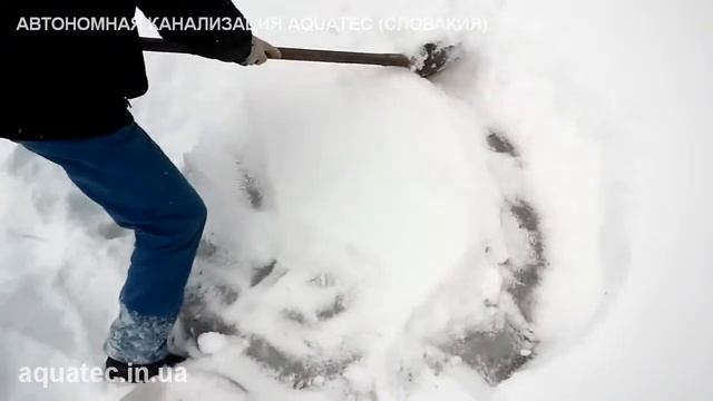 Автономная канализация AQUATEC ATVFL6 зимой. смотреть онлайн