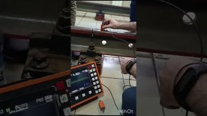 Поиск дефекта кода 53.1, с помощью наклонного ПЭП с углом ввода 42 градуса на дефектоскопе РДМ-22!!!