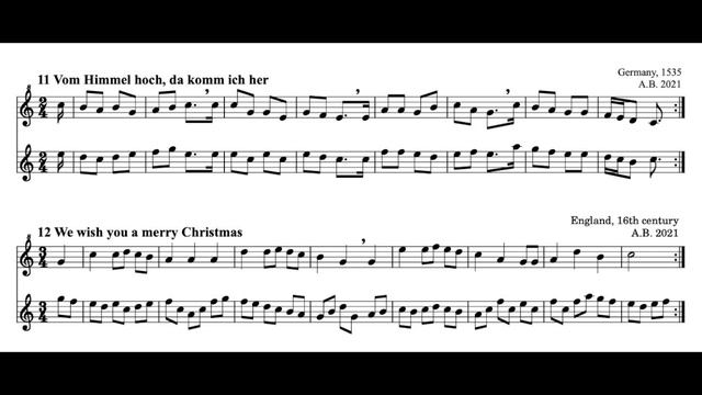 Play with me, 50 carols, n. 11 & 12, for soprano recorder смотреть онлайн