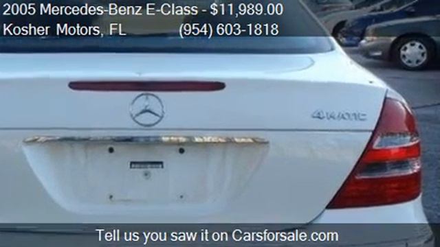 2005 Mercedes-Benz E-Class E320 for sale in Hollywood, FL 33 смотреть онлайн