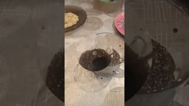 семена чиа с бананом и кефиром. Мега ппдесерт