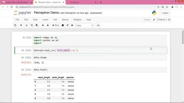 Perceptron Algorithm in Sklearn смотреть онлайн