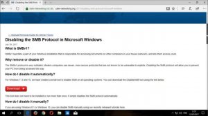 Spybot : Using the Disable SMBv1 Tool