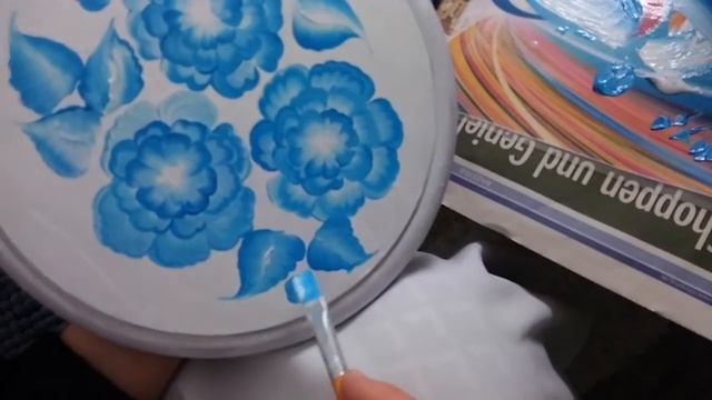 Гжель на доске