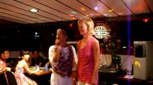 ROGER  CADUA  / Interviewing the  Russian tourist / Stars & Stripes Sunset Dinner Cruise