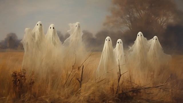 Ghostly Figures Amidst Fields: Lost Souls in 4K | Frame TV Art | 4 Hours смотреть онлайн