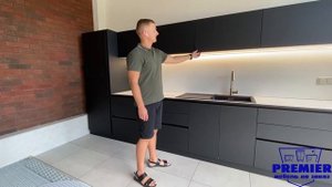 Кухня выполнена из Компакт плиты HPL Fundermax