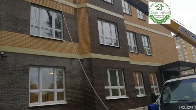 Мытье фасада в Москве от CleanHouse смотреть онлайн