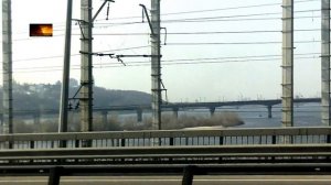 Киев. Через Днепр по ж.д. мосту. Глазами пассажира