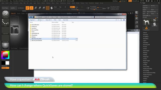 #AskZBrush: “How can I change where the QuickSaves are stored?”