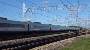 ВСК Электропоезд ЭВС1-17 «Сапсан» прибывает на станцию Вышний Волочёк