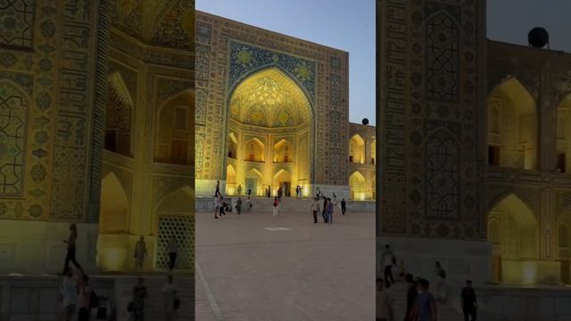 Площадь Регистан. Медресе   Тилля - Кари. Самарканд. Samarkand. Registan square. Tillakori madrasas