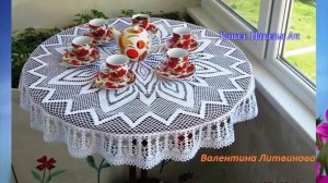 Потрясающие скатерти крючком - подборка