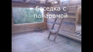 гараж из бруса с зоной отдыха