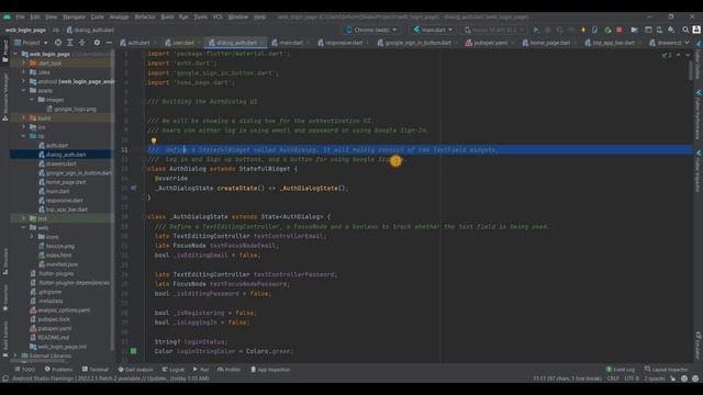 Flutter Web Tutorial: Firebase Email/Password Authentication and Google Sign In