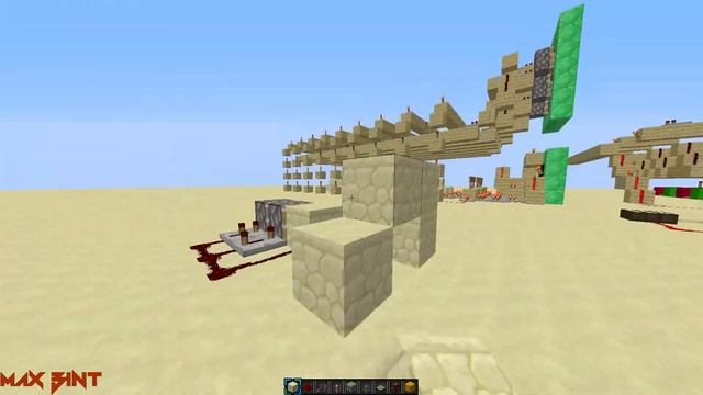 Minecraft механизмы #9 Выдвижение блока на 2 метра(горизонтально) смотреть онлайн