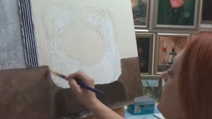 Цветы акрилом. Интерьерная картина акрилом и структурной пастой!