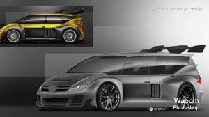 Renault Espace F1 Hommage Concept (2) - Concept Car Sketch/Render Final(汽車概念速寫定案)