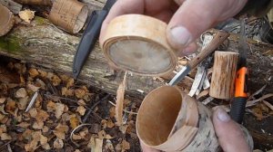 Берестяной туесок,простой способ сделать.