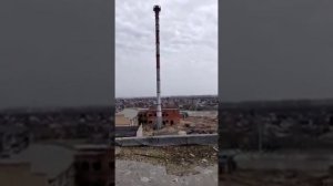Снос трубы высотой 70 метров Челябинск Троицкий тракт