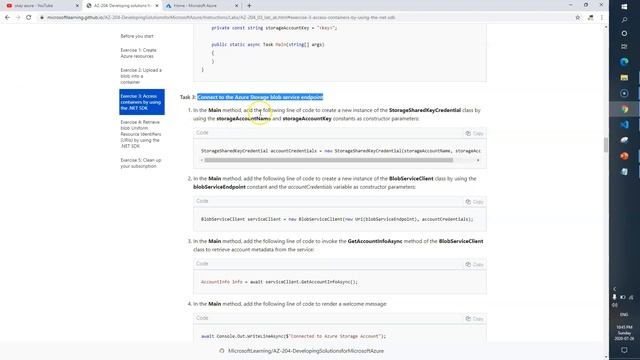 okay azure | AZ 204 | Lab 03 | Exercise 03 | Hands on | Microsoft Azure | смотреть онлайн