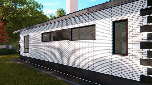 Проект одноэтажного дома с тремя спальнями для узкого участка смотреть онлайн