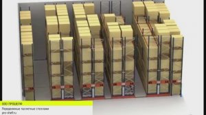 Как устроены передвижные паллетные стеллажи.