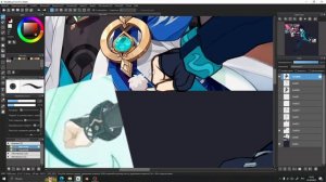 Рисую в стиле Genshin impact | Speedpaint