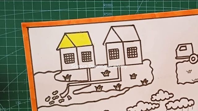 water pollution drawing - simple and easy | science drawing academy смотреть онлайн