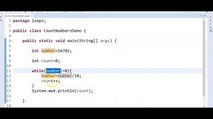 Java program to count digits in an Integer