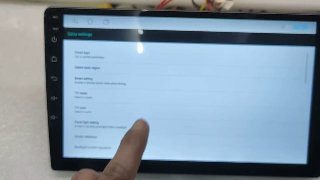 How to enable panel light in Android car stereo Ts7 topway