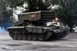 Ночная репетиция Парада Победы в Ростове-на-Дону