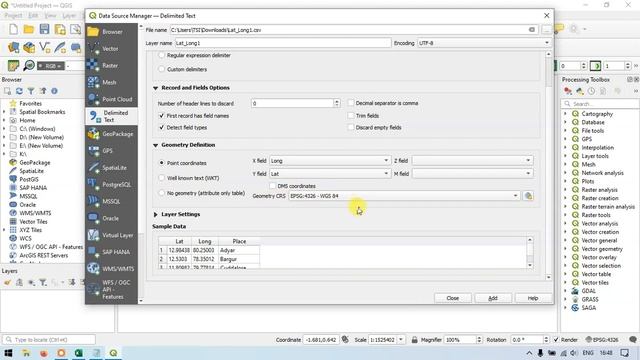 Convert excel file to shapefile in QGIS | XY Coordinate to Shapefile смотреть онлайн