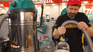 Мощный 2-х турбинный пылесос Bort