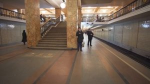 Russia, Moscow, metro ride from Комсомо́льская to Красносе́льская