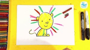 Как нарисовать ЛЬВА / Урок рисования для детей от 3 лет РыбаКит