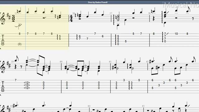 Guitar TAB - Baden Powell : Dora | Tutorial Sheet Lesson #iMn смотреть онлайн