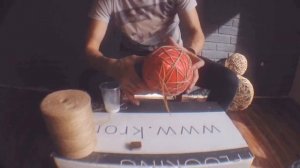 Светильник из ниток шпагата своими руками. Абажур