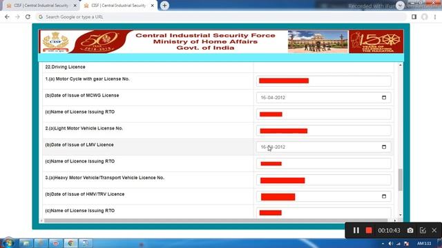 cisf constable driver online form kaise bharen & payment failure update mcwg lmv hmv licence proble смотреть онлайн