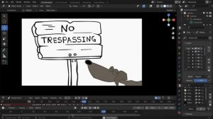 Blender Grease Pencil - Make a 2D animated short film "Hey, That's my Food" Part 7