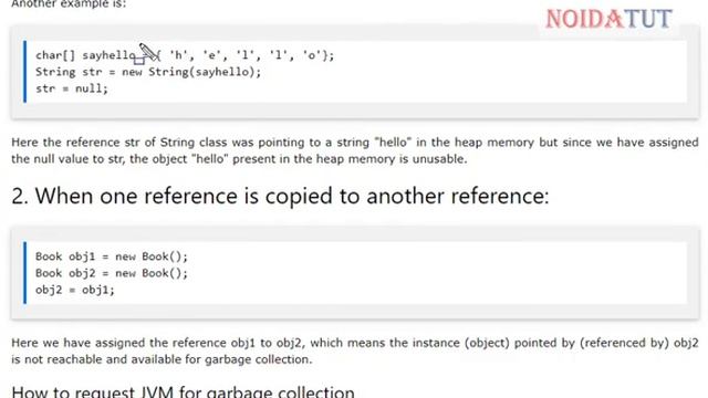 Garbage Collection in Java