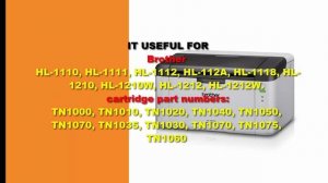 RESET BROTHER HL 1110, 1112, 1118, 1210W BY USE CONTINUE MODE